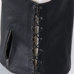 Hot Leathers VSL1013 Ladies Black Leather Side Lace Zip-Up Vest - Image 4