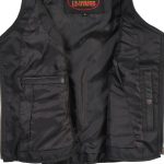 Hot Leathers VSL1013 Ladies Black Leather Side Lace Zip-Up Vest - Image 3
