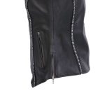 Hot Leathers VSL1016 Ladies ‘Rhinestone’ Black Leather MC Vest - Image 3