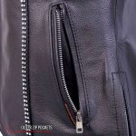 Hot Leathers VSL1016 Ladies ‘Rhinestone’ Black Leather MC Vest - Image 7
