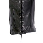 Hot Leathers VSL1018 Ladies ‘Pink Paisley’ Lined Black Leather MC Vest - Image 8