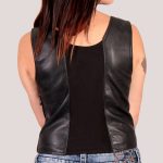 Hot Leathers VSL3003 Ladies Lace-Up Halter Top Leather Vest - Image 2