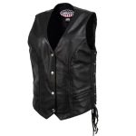 Hot Leathers VSL5001 USA Made Women’s ‘Vivacious’ Black Braided Motorcycle Leather Vest - Image 9