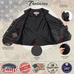Hot Leathers VSL5001 USA Made Women’s ‘Vivacious’ Black Braided Motorcycle Leather Vest - Image 4