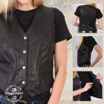 Hot Leathers VSL5001 USA Made Women’s ‘Vivacious’ Black Braided Motorcycle Leather Vest - Image 6