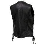 Hot Leathers VSL5002 USA Made Women’s ‘Kitten’ Black Leather Motorcycle Vest with Side Laces - Image 9