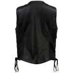 Milwaukee Leather USA MADE MLVSL5002 Women’s Black Kitten Leather Motorcycle Vest with Side Laces - Image 7