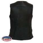 Hot Leathers VSL5003 USA Made Ladies Leather Vest with Front Zipper - Image 2