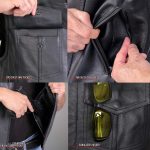 Hot Leathers VSM1057 Men’s Black Mexican Blanket Conceal and Carry Leather Vest - Image 9
