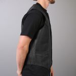 Hot Leathers VSM1014 Men’s Black Heavyweight Leather Vest with Inside Pocket - Image 2