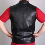 Hot Leathers VSM1018 Men’s Black ’10 Pocket’ Cowhide Leather Vest - Image 2