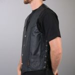 Hot Leathers VSM1022 Men’s Black ‘Conceal and Carry’ Leather Vest - Image 2