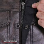 Hot Leathers VSM1035 Men’s Distressed Brown ‘Conceal and Carry’ Club Leather Vest - Image 7