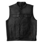 Hot Leathers VSM1039 Men’s Black ‘Conceal and Carry’ Club Leather Vest - Image 10