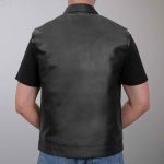 Hot Leathers VSM1039 Men’s Black ‘Conceal and Carry’ Club Leather Vest - Image 2