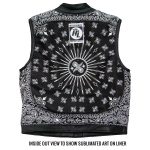 Hot Leathers VSM1049 Men’s Black Paisley Conceal and Carry Motorcycle Club Style Leather Vest - Image 16