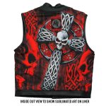 Hot Leathers VSM1051 Men’s Black Celtic Cross Conceal and Carry Leather Vest - Image 14