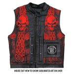 Hot Leathers VSM1051 Men’s Black Celtic Cross Conceal and Carry Leather Vest - Image 2