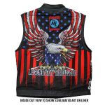 Hot Leathers VSM1052 Men’s Black Patriotic Conceal and Carry Leather Vest - Image 2