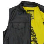 Hot Leathers VSM1053 Men’s Black Dont Tread On Me Conceal and Carry Leather Vest - Image 13