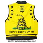 Hot Leathers VSM1053 Men’s Black Dont Tread On Me Conceal and Carry Leather Vest - Image 2