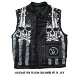 Hot Leathers VSM1054 Men’s Black Skull Flag Conceal and Carry Leather Vest - Image 8