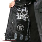 Hot Leathers VSM1054 Men’s Black Skull Flag Conceal and Carry Leather Vest - Image 6