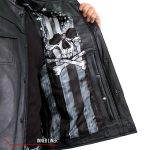 Hot Leathers VSM1054 Men’s Black Skull Flag Conceal and Carry Leather Vest - Image 5