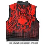 Hot Leathers VSM1055 Men’s Black Over The Top Skull Conceal and Carry Leather Vest - Image 7