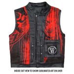 Hot Leathers VSM1055 Men’s Black Over The Top Skull Conceal and Carry Leather Vest - Image 8