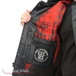 Hot Leathers VSM1055 Men’s Black Over The Top Skull Conceal and Carry Leather Vest - Image 5