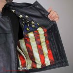 Hot Leathers VSM1056 Men’s Black Vintage USA Flag Conceal and Carry Leather Vest - Image 8