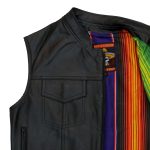 Hot Leathers VSM1057 Men’s Black Mexican Blanket Conceal and Carry Leather Vest - Image 10