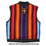 Hot Leathers VSM1057 Men’s Black Mexican Blanket Conceal and Carry Leather Vest - Image 7