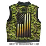 Hot Leathers VSM1058 Men’s Black Camo Flag Conceal and Carry Leather Vest - Image 4