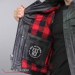 Hot Leathers VSM1060 Men’s Black Flannel Red Conceal and Carry Leather Vest - Image 7