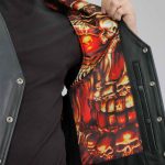 Hot Leathers VSM1061 Men’s Black ‘Skulls Make Skulls’ Conceal and Carry Side Lace Leather Vest - Image 8