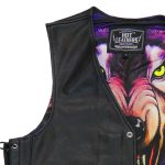 Hot Leathers VSM1062 Men’s Black Lone Wolf Conceal and Carry Side Lace Leather Vest - Image 12
