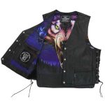 Hot Leathers VSM1062 Men’s Black Lone Wolf Conceal and Carry Side Lace Leather Vest - Image 5