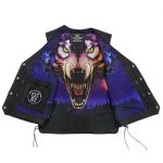 Hot Leathers VSM1062 Men’s Black Lone Wolf Conceal and Carry Side Lace Leather Vest - Image 4