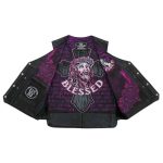 Hot Leathers VSM1063 Men’s Black ‘Blessed’ Conceal and Carry Side Lace Leather Vest - Image 4
