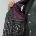 Hot Leathers VSM1063 Men’s Black ‘Blessed’ Conceal and Carry Side Lace Leather Vest - Image 9