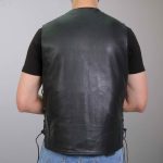 Hot Leathers VSM1064 Men’s Black ‘Viking Warrior’ Conceal and Carry Side Lace Leather Vest - Image 7