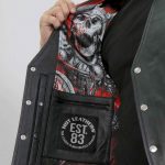 Hot Leathers VSM1064 Men’s Black ‘Viking Warrior’ Conceal and Carry Side Lace Leather Vest - Image 9