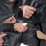 Hot Leathers VSM1201 Men’s Black Motorcycle Biker Club Style Vest with Hoodie - Image 3