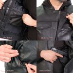 Hot Leathers VSM1202 Men’s Black ‘2-in-1’ Conceal and Carry Leather Vest with Hoodie - Image 4