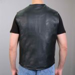 Hot Leathers VSM2001 Men’s Black ‘Jumbo Skull’ Conceal and Carry Leather Vest - Image 3