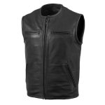 Milwaukee Leather USA MADE MLVSM5001 Men’s Black Steerhide Premium Leather Motorcycle Club Style Vest - Image 8