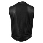 Milwaukee Leather USA MADE MLVSM5001 Men’s Black Steerhide Premium Leather Motorcycle Club Style Vest - Image 7