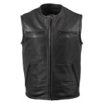 Hot Leathers VSM5001 USA Made Men’s ‘Steerhide’ Black Premium Leather Club Style Vest - Image 10